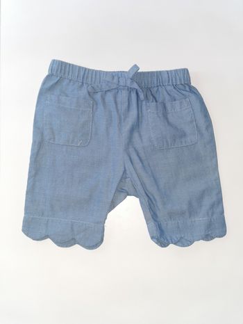 Pantacourt bleu festonné Jacadi 6 Mois