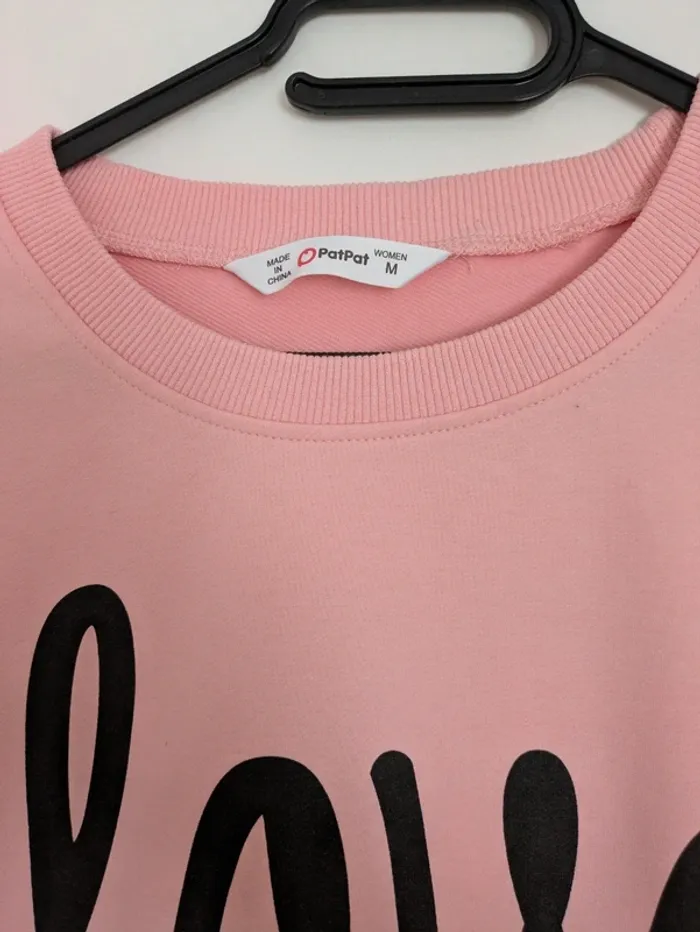 Sweat rose "Love My Mini" - PatPat Femme M - photo numéro 3