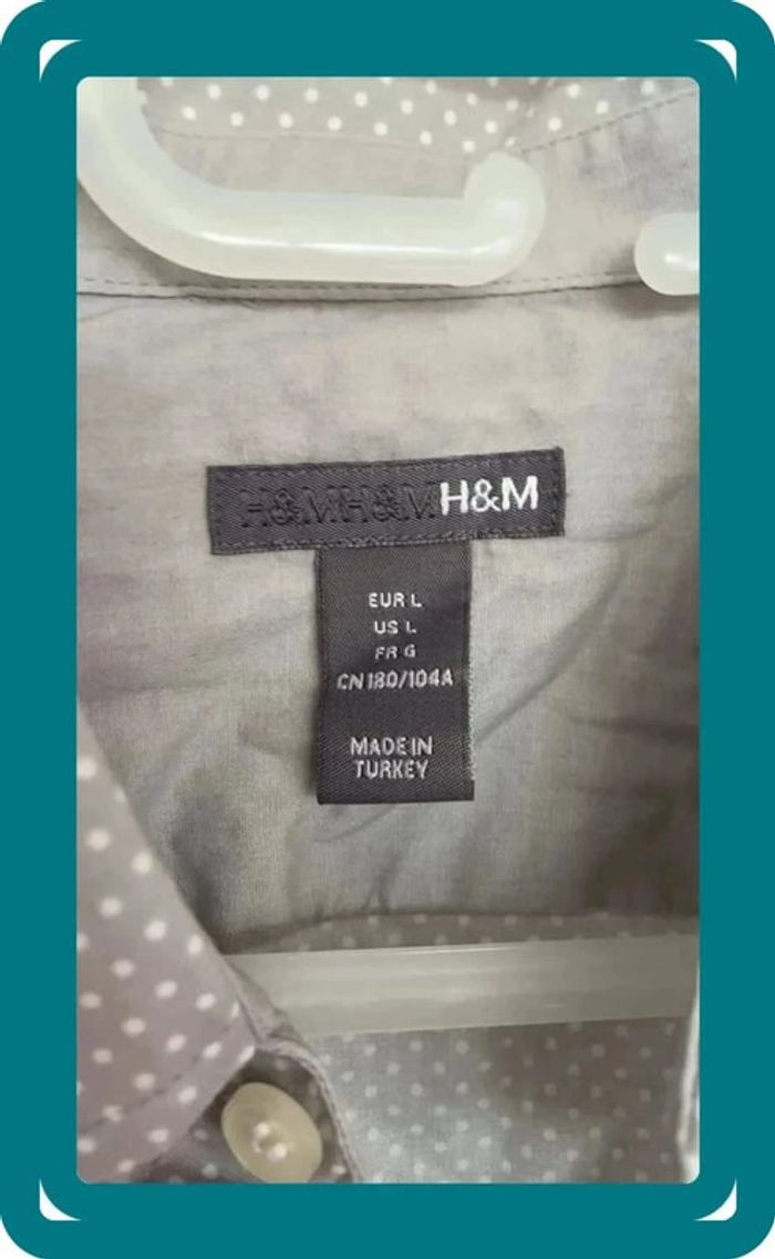 Chemise à pois gris - photo numéro 2
