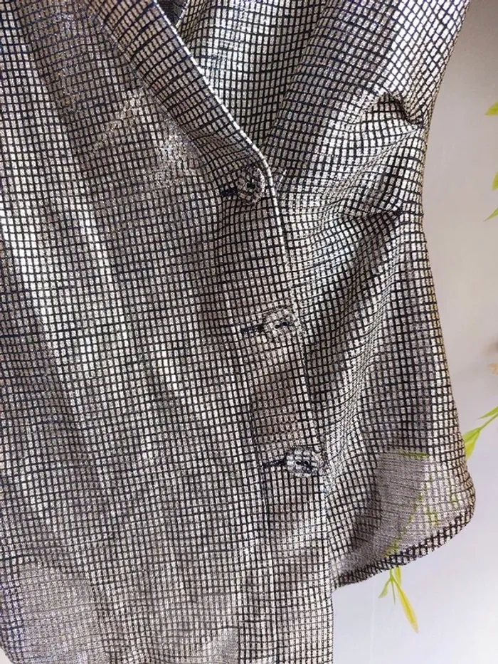 Blouse Zara – S – Noir Doré – État : Excellent - photo numéro 4