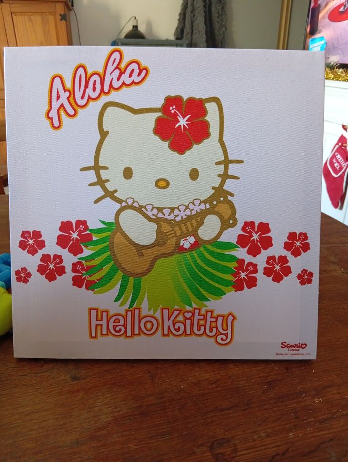 Cadre toile imprimée hello kitty