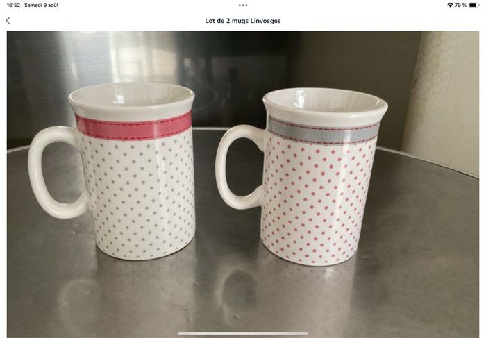 Lot de 2 mugs Linvosges - photo numéro 3