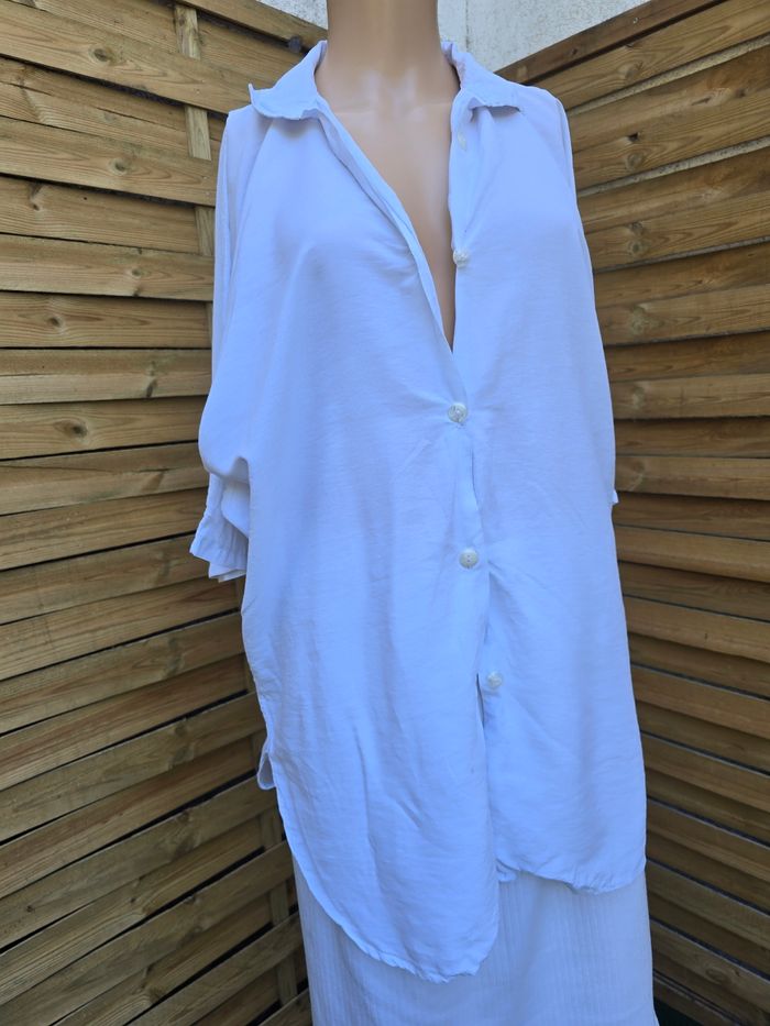Blouse Manches chauve-souris 🍒fabriqué en France Vintage🍒taille unique voir mesures descriptif - photo numéro 3