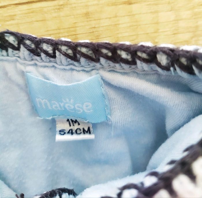 Gilet chaud garçon bleu ciel 1 mois Marèse - photo numéro 2