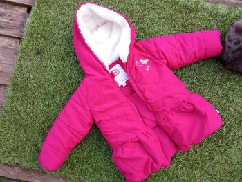 Manteau, veste rose fille hiver,   fushia, capuche, marque compagnie des petits 18 mois bébé fille, hiver