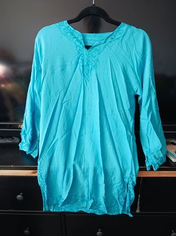 Ensemble tunique/pantalon été bleu Taille M38