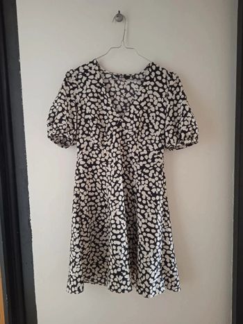 Robe d'été noire et blanche, taille XS
