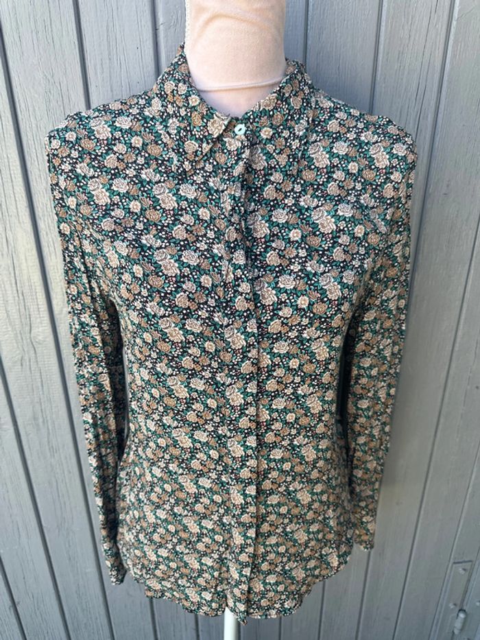 Chemise fleurie été légère colorée manches longues mango - photo numéro 2