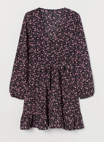 Robe manches longues fleuries H&M