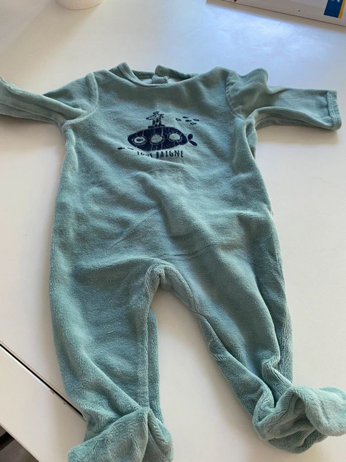 Pyjama velours en 3 mois