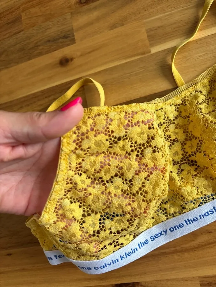 Soutient gorge brassière jaune - photo numéro 3