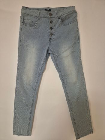 Jean rayé coupe slim Kiabi