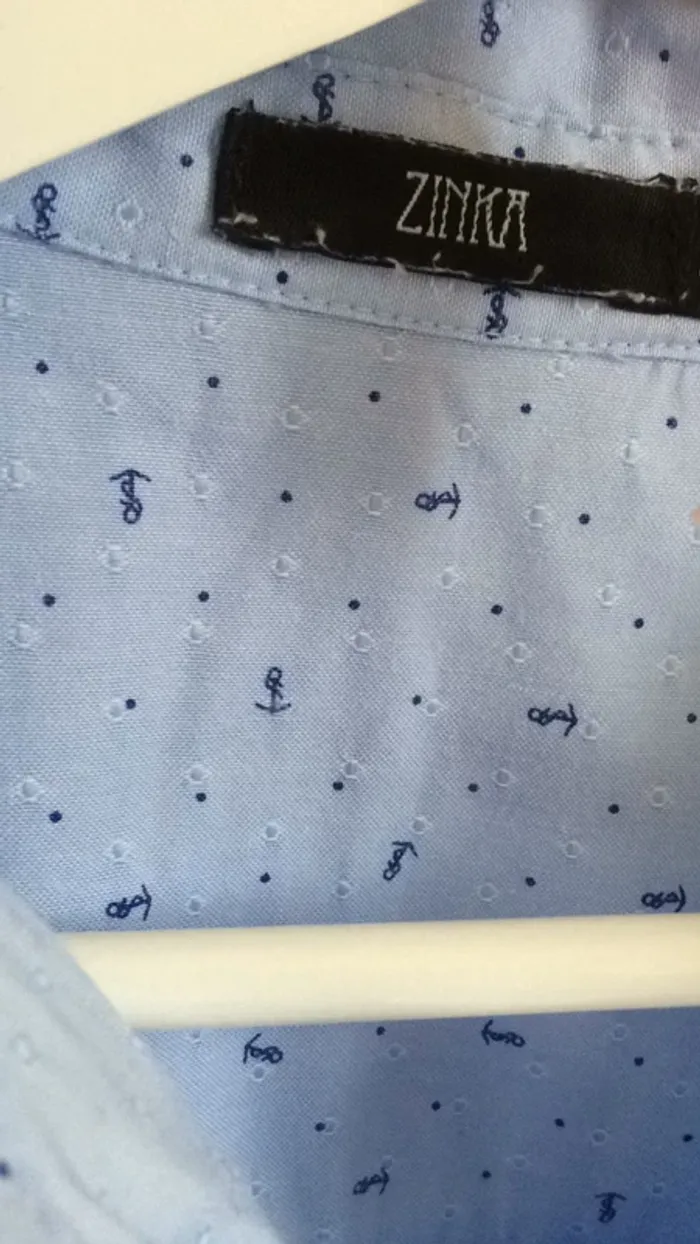 Chemise motif ancre coton - photo numéro 2