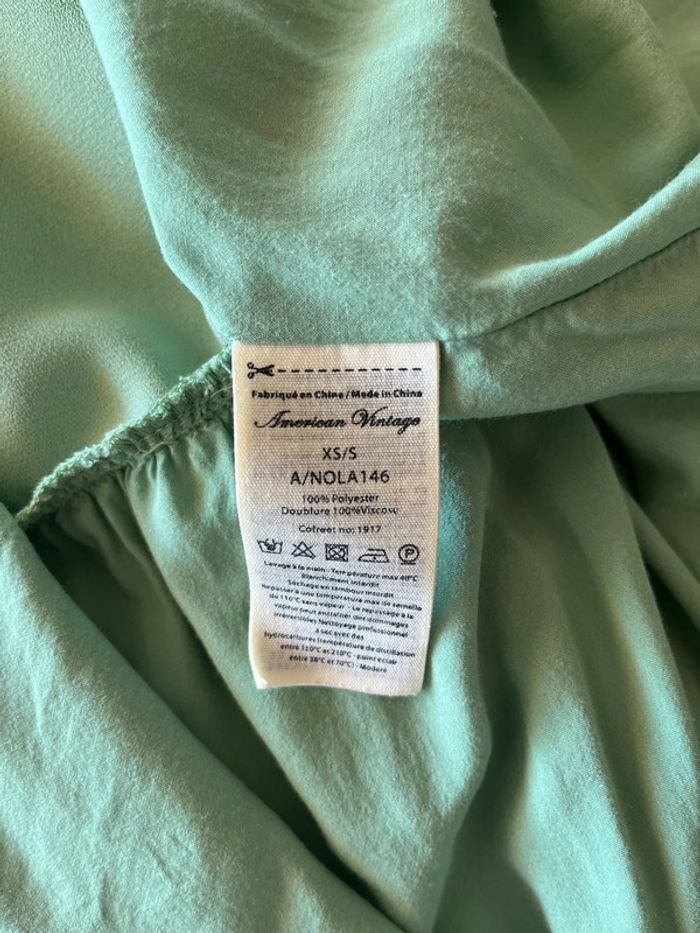 🌿 Robe ample vert d’eau American Vintage - Neuve sans étiquette 🌿 xs s m l - photo numéro 4