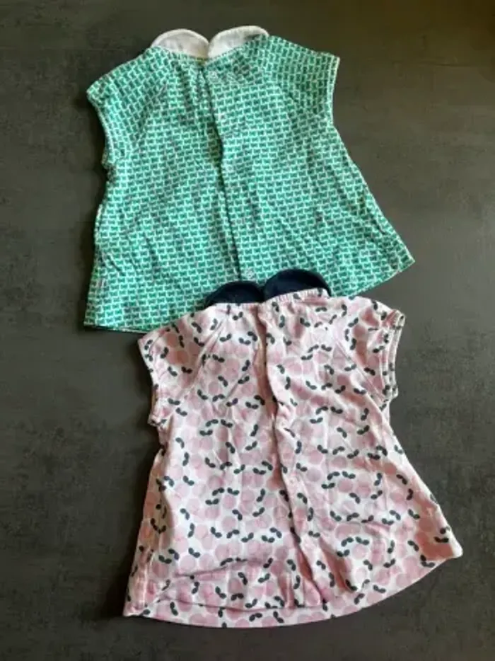 Lot 2 tee-shirts 6 mois - photo numéro 2
