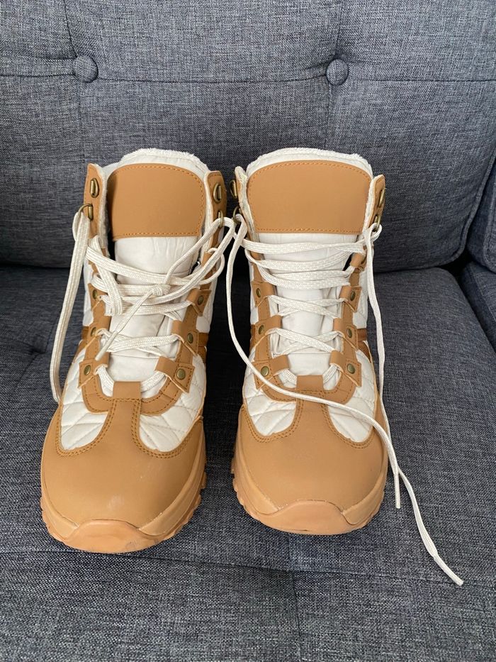 Chaussures de randonnée chaudes et imperméables femme, NH500 Mid Qlt beige - photo numéro 5