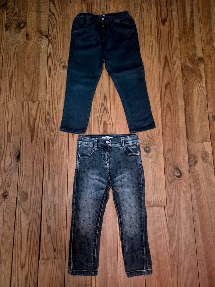 Lot de 2 jeans noir pour fille