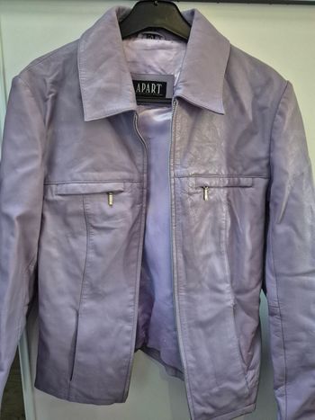 Veste cuir violet TU