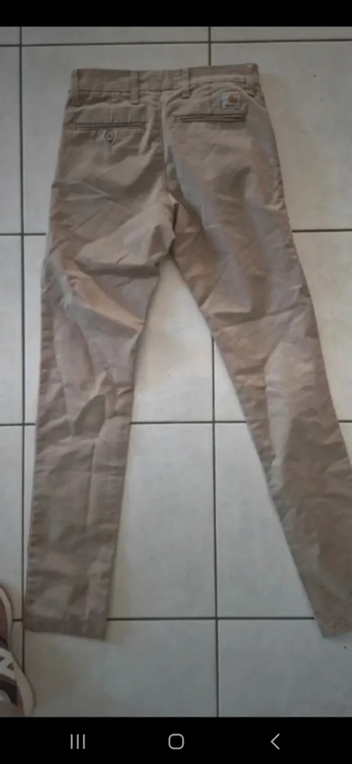 Chino beige carhartt beige taille xs Très bon état - photo numéro 6