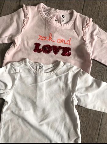 2 tee shirt manches longues Orchestra 6 mois