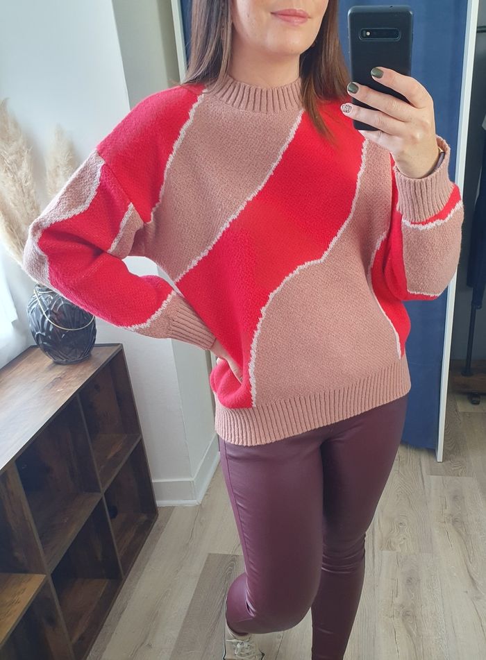 Pull chaud Perpignan fushia/vieux rose Taille unique - photo numéro 3