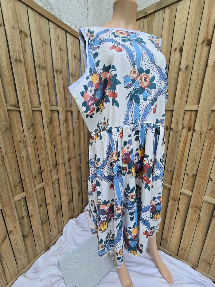 Robe provençale 🍒vintage fait main🍒 taille 48/50 regarder les mesures - photo numéro 6
