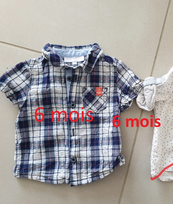 1 chemise manche courte 6 mois