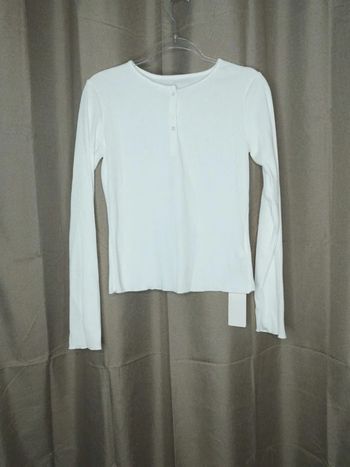DAZY T-shirt à manches longues à col rond et demi-zip femme