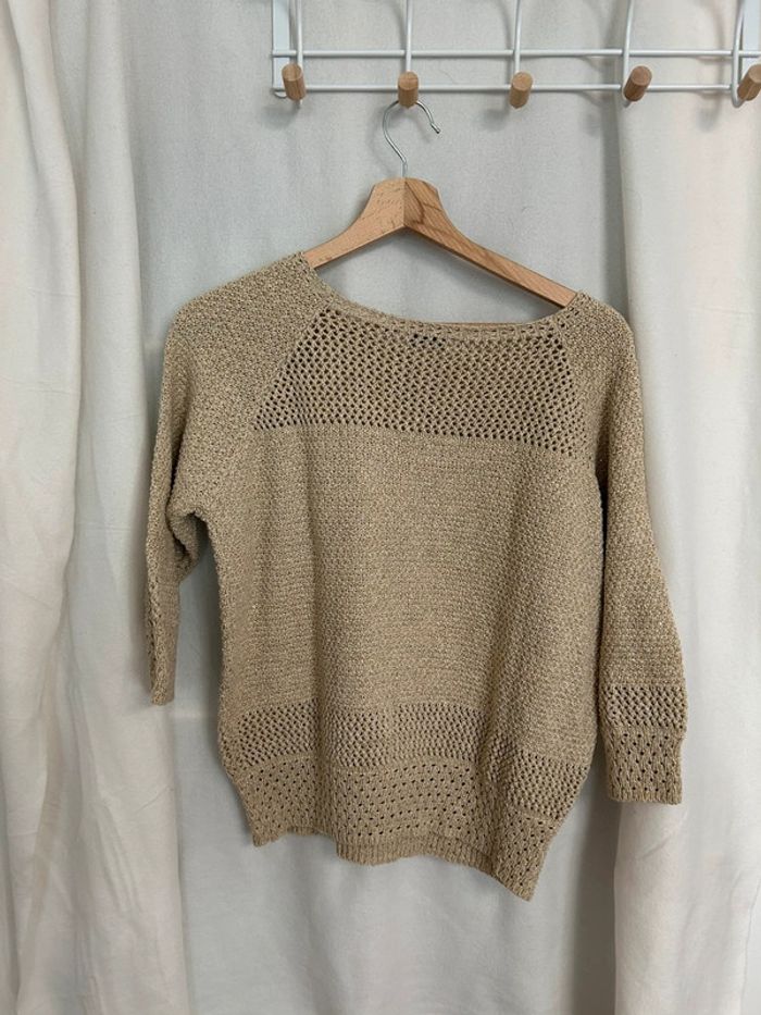 Joli pull marron - photo numéro 4