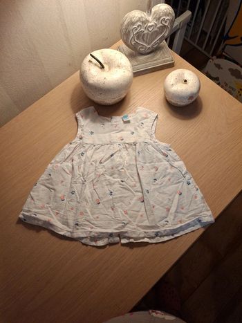 Chemise sans manches TeX 23 mois blanche à motifs