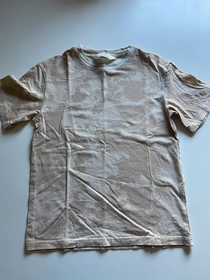 Teeshirt effet tacheté beige