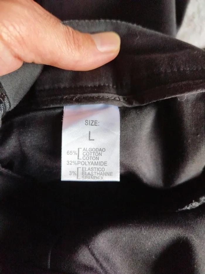 Pantalon noir style 7/8 femme Tanara taille L - photo numéro 8
