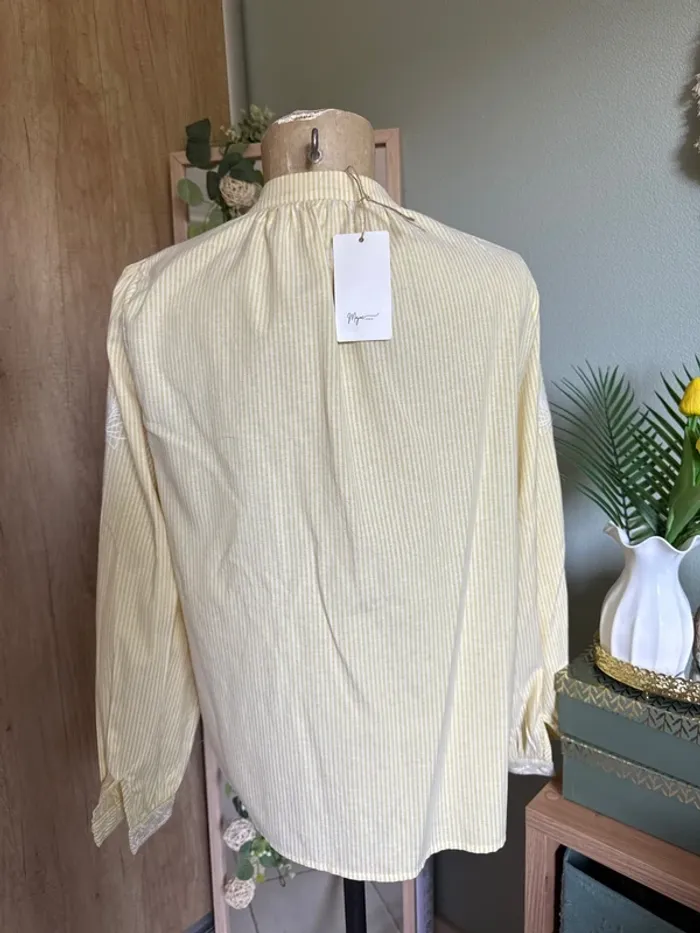 Magnifique chemise rayée et brodée femme - photo numéro 4