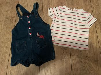 Ensemble salopette + t-shirt