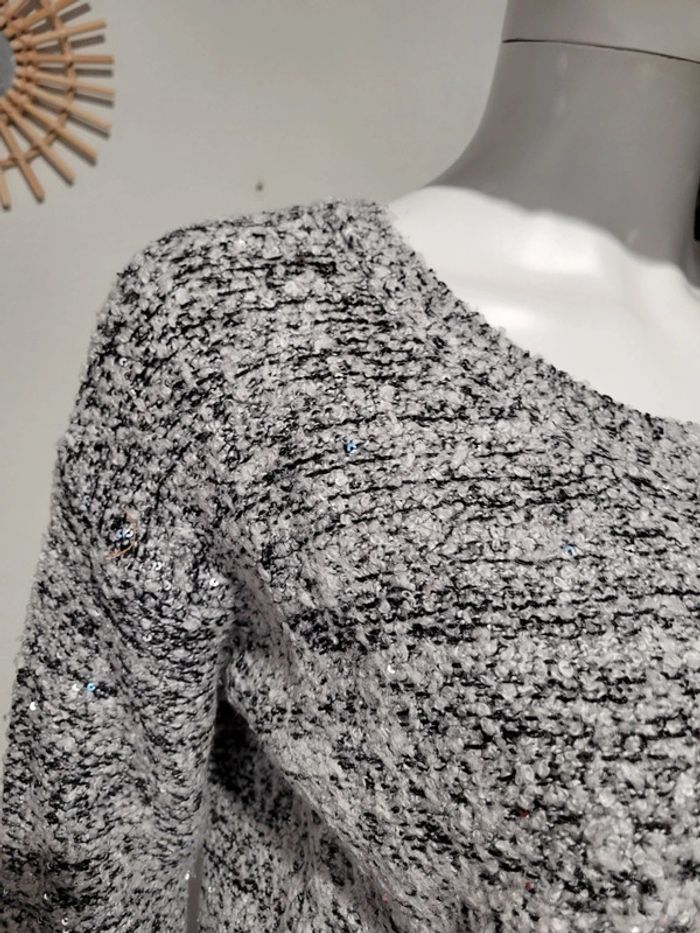 Pull à sequins fermeture dos - photo numéro 3