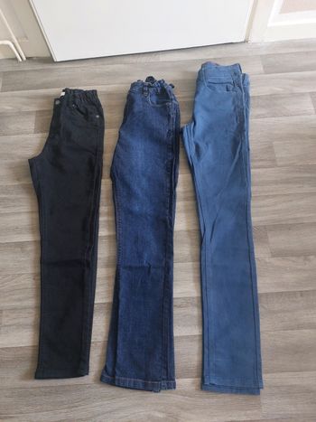 3 jeans réglable taille 14 ans