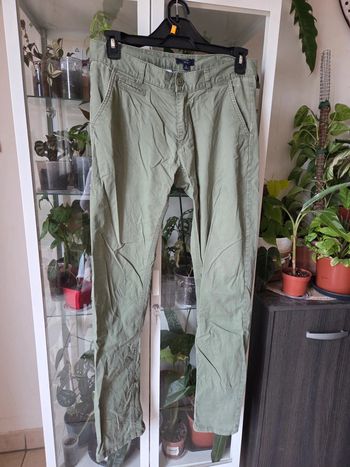 Pantalon chino slim vert