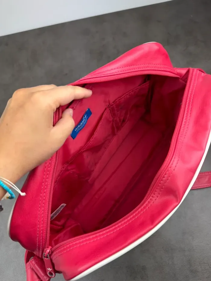 Messenger Bag Adidas Vintage Rose Fuchsia Y2k 00’s - photo numéro 15