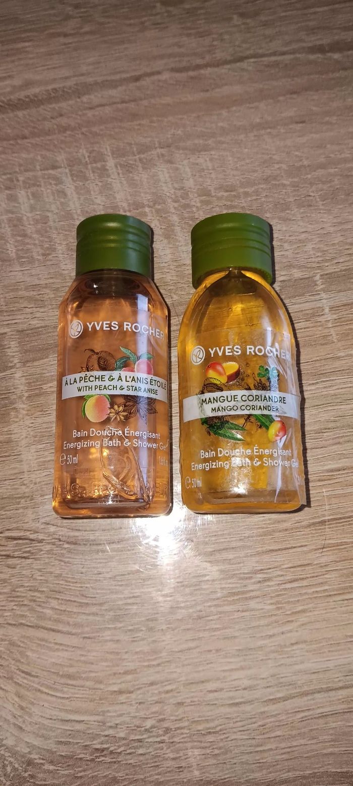 Lot 2 Gels Douche Yves Rocher Pêche Anis & Mangue Coriandre