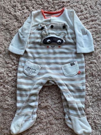 Pyjama une pièce en velours Sucre d’orge 6 mois