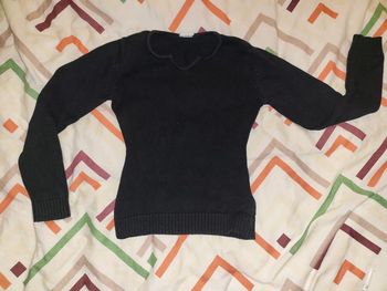 Pull coton noir 10 ans