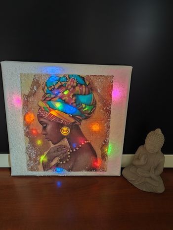 Cadre lumineux africaine