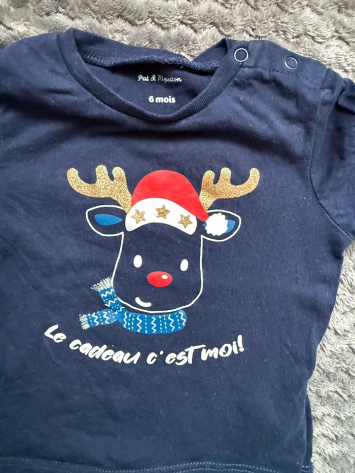 Tee shirt manches longues renne - photo numéro 2