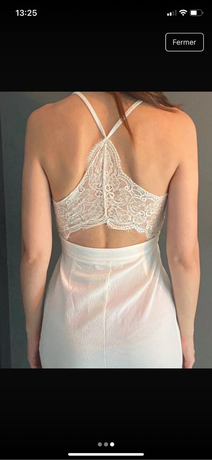 Robe blanche dentelle dos - photo numéro 3