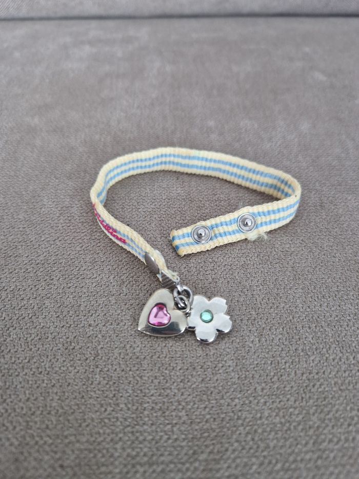 Bracelet Diddlina couleur jaune à rayures bleu - photo numéro 7