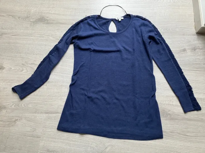 Pull de grossesse bleu à manches longues - maternité - S - photo numéro 3