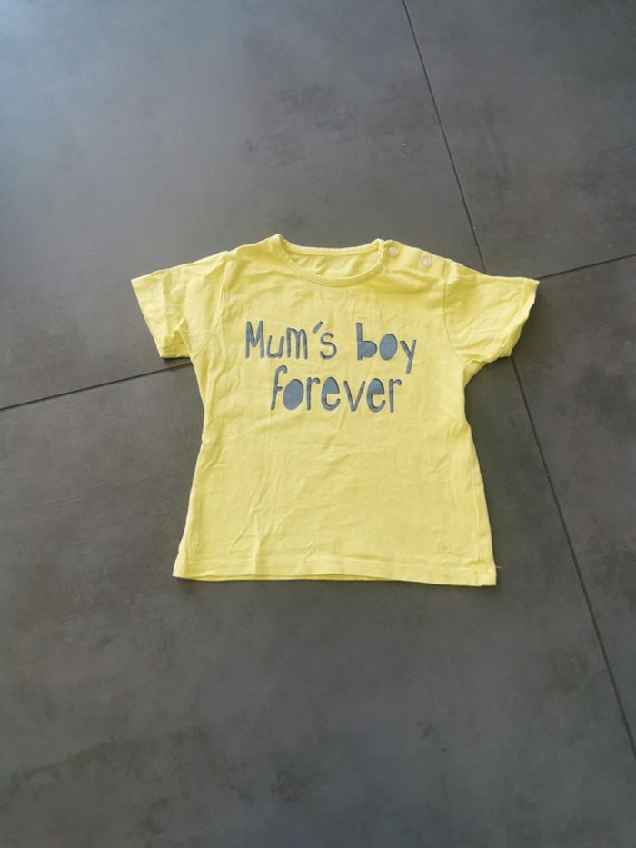 Tee-shirt écriture garçon à sa maman pour toujours kiabi 18 mois