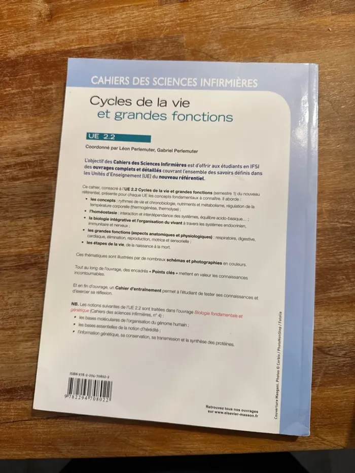 Livre cahier des sciences infirmières, cycle de la vie et grande fonction - photo numéro 3