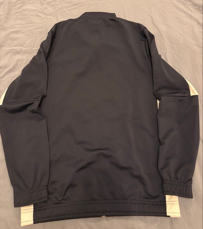 gilet zippé sans capuche puma taille 13-14 ans bleu marine et blanc avec poches - photo numéro 7