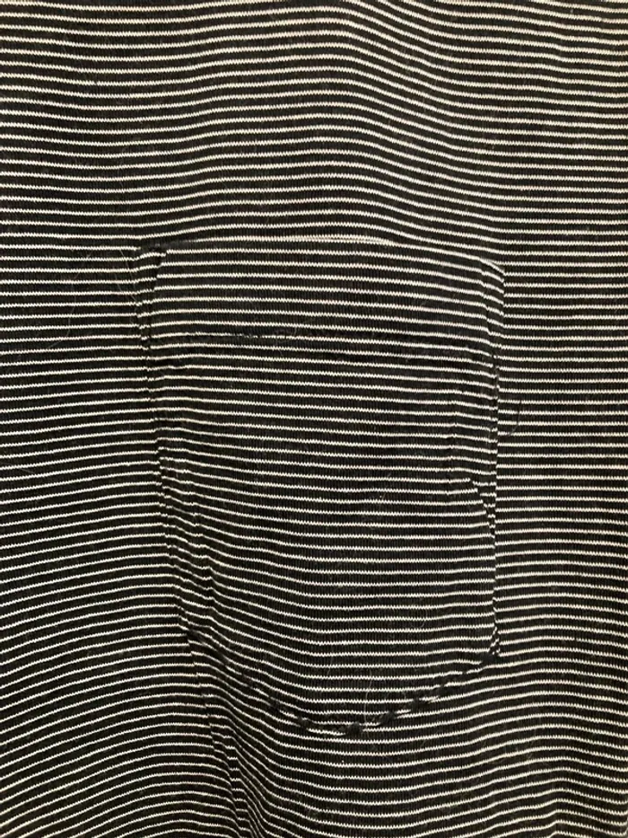 Tee shirt marinière noir 100% coton Celio taille M - photo numéro 2
